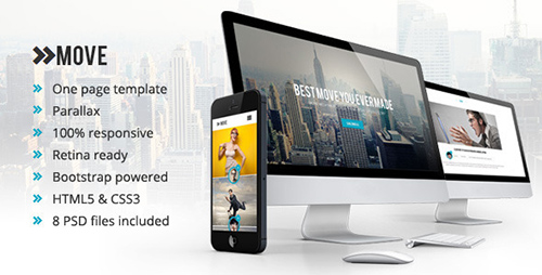 ThemeForest - Move - Responsive One Page Parallax Template - RIP