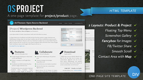Mojo-Themes - OSProject: One Page Project/Product Template - RIP