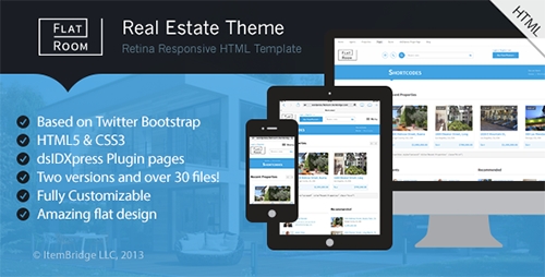 ThemeForest - FlatRoom - Responsive Real Estate HTML Template - RIP