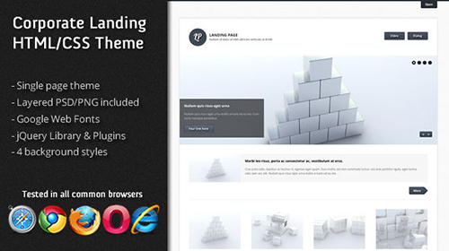 Mojo-Themes - Corporate Landing Page - Professional HTML/CSS Theme - RIP