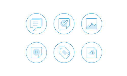 PSD Web Icons - Flat Out Line Icons
