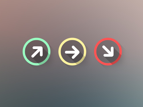 PSD Web Icons - Arrows Icons Status