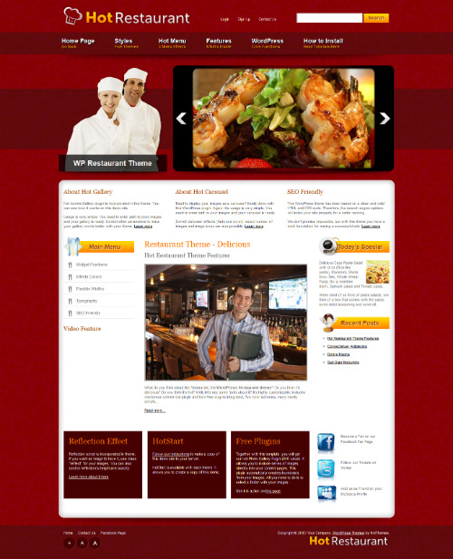 HotJoomlaTemplates - Restaurant v1.0 - WordPress Theme