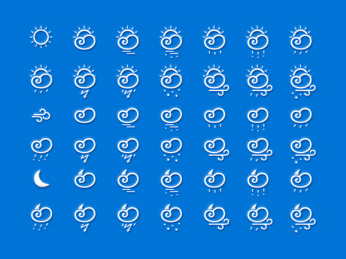 PSD Web Icons - Weather Icons - November 2013