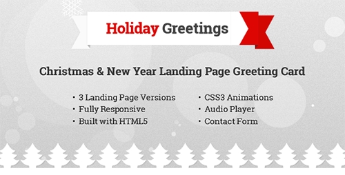ThemeForest - Holiday Greetings - Landing Page Greeting Card - RIP