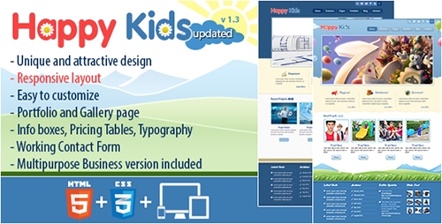 ThemeForest - Happy Kids v1.3.1 - Multipurpose HTML Template - FULL