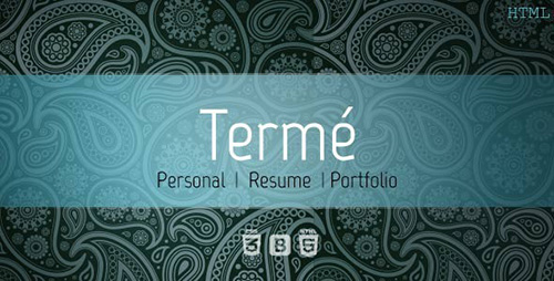 ThemeForest - Terme - Responsive Personal Portfolio, Resume - RIP