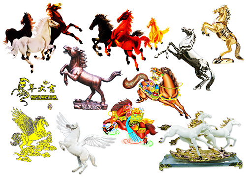 PSD Cliparts - Symbol of 2014 - Picture Horses Vol.2