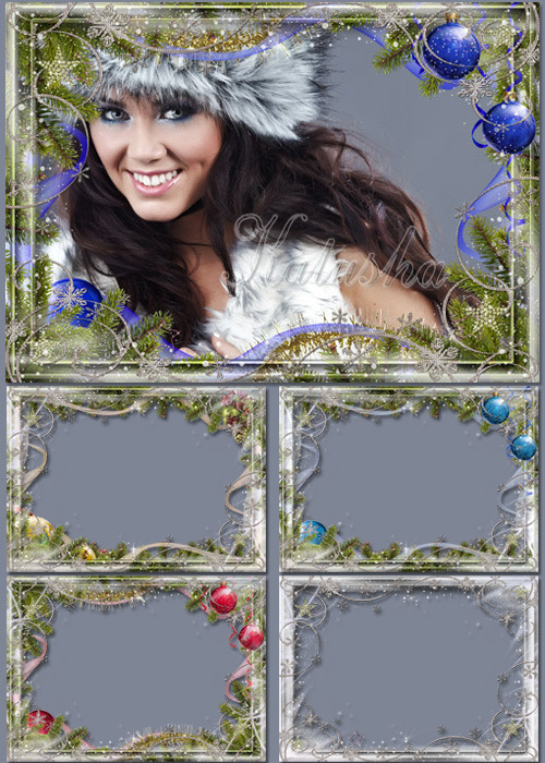 PSD Frames for Photoshop - Christmas Ornaments