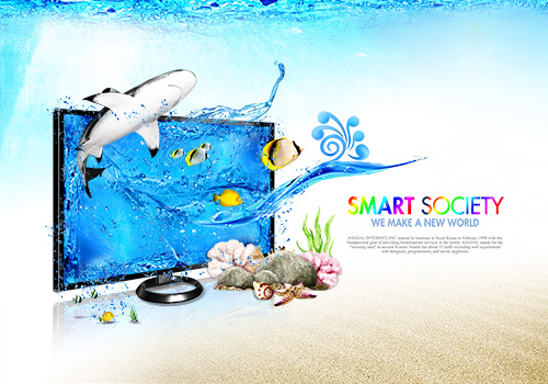 PSD Source - Water World - Promotional Poster Monitor