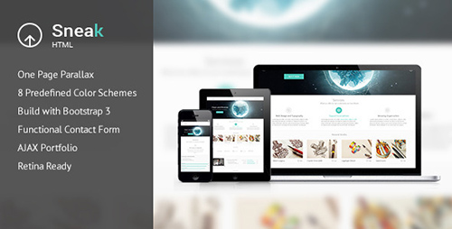 ThemeForest - Sneak - Creative One Page HTML Template - RIP