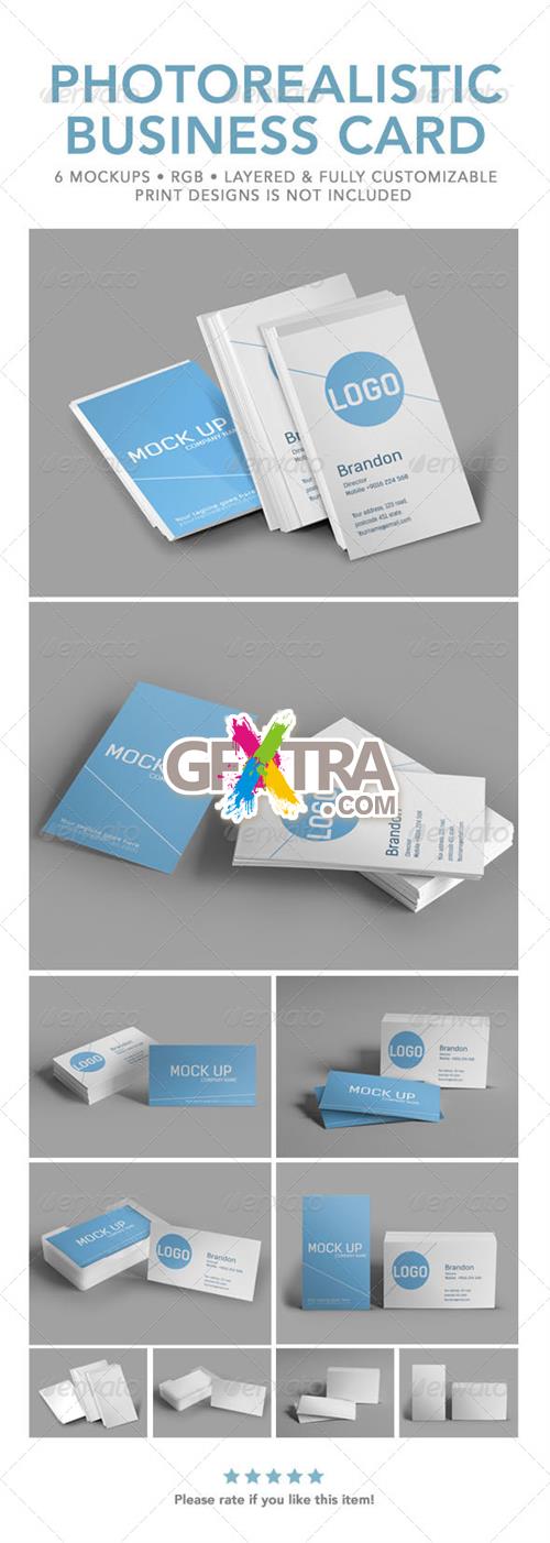 GraphicRiver - Photorealistic Business Card Mock Up