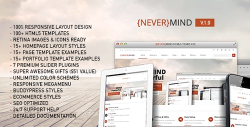 ThemeForest - Nevermind - All in One HTML5 Website Template - RIP