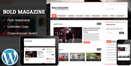 ThemeForest - Bold Magazine v2.1 - Responsive WordPress Theme