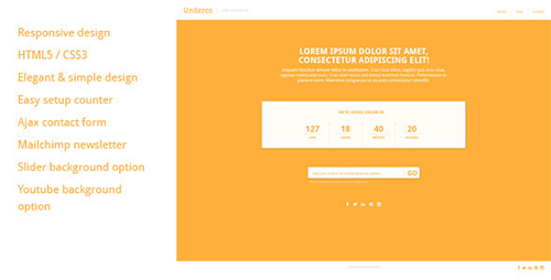 ThemeForest - Underco - Responsive HTML5 coming soon page - RIP