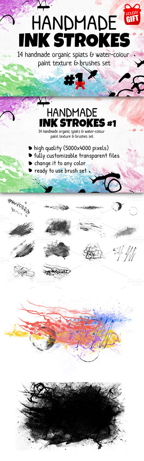 Handmade Ink Strokes Photoshop Brushes