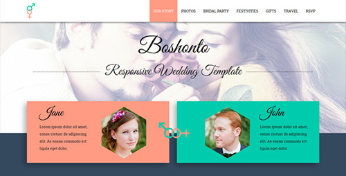 ThemeForest - Boshonto Responsive Wedding Template - RIP