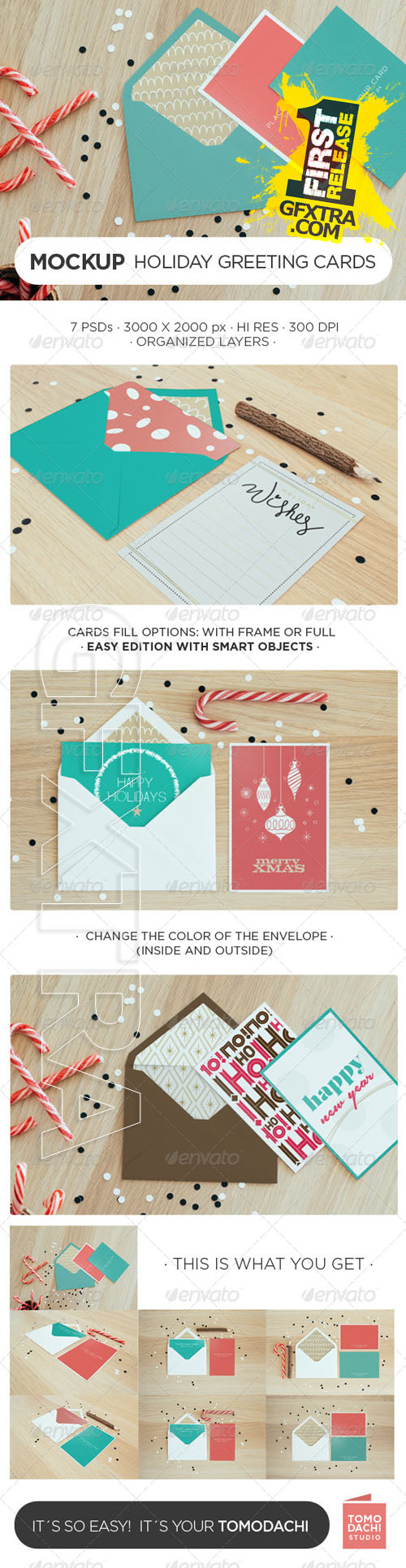 GraphicRiver - Holiday Greeting Card Mock-Up