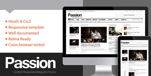 ThemeForest - Passion- Magazine HTML5 Template - RIP