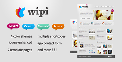 ThemeForest - Wipi Wordpress Theme v1.1 : 4 in1 