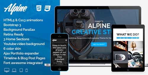 ThemeForest - Alpine - Responsive One Page Parallax Template - RIP