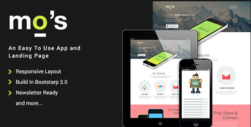 ThemeForest - Mo's - Responsive Flat Landing Page - RIP