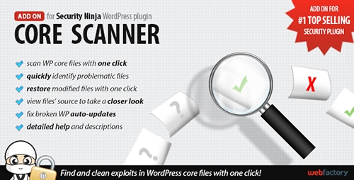 CodeCanyon - Core Scanner add-on for Security Ninja v1.55 - WordPress Plugin