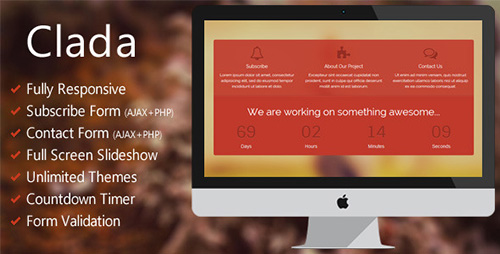ThemeForest - Clada - Responsive Coming Soon Page - RIP