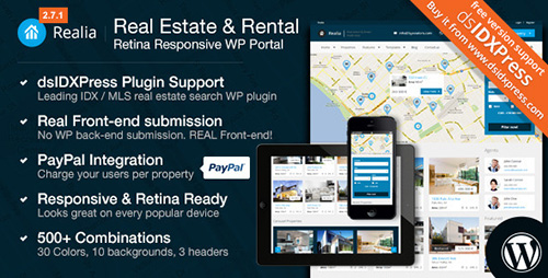 ThemeForest - Realia v2.6.1 - Responsive Real Estate WordPress Theme