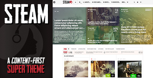 ThemeForest - Steam v1.7 - Responsive Retina Review Magazine Theme