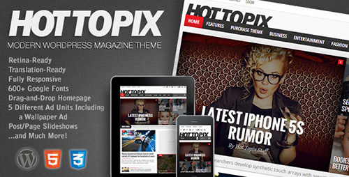 ThemeForest - Hot Topix v1.08 - Modern Wordpress Magazine Theme