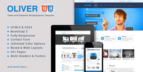 ThemeForest - Oliver - Responsive Bootstrap3 HTML5 Template - RIP