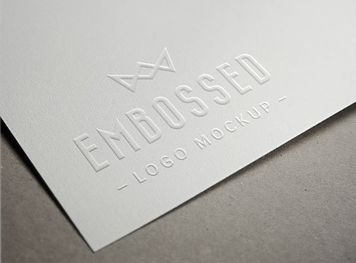PSD Source - Embossed Paper Logo MockUp