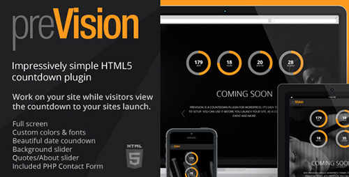 ThemeForest - preVision Responsive Coming Soon Landing Page - RIP