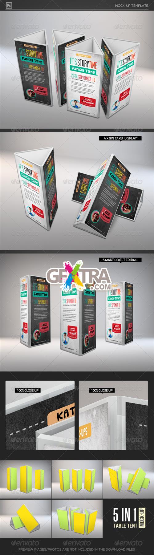 GraphicRiver - Table Tent Card Holder Mock-Ups