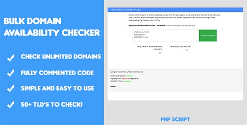 CodeCanyon - Bulk Whois Domain Availability Checker Script - RIP