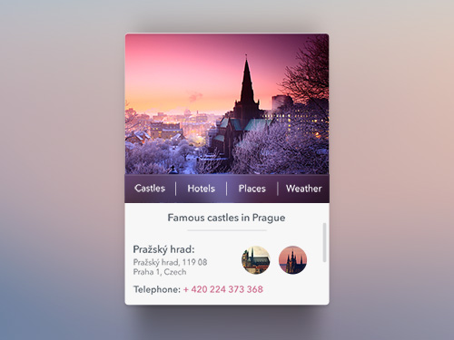 PSD Web Design - Prague Widget