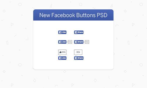 PSD Web Design - New Facebook Buttons