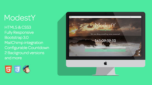 Mojo-Themes - ModestY - Responsive Coming Soon Page - RIP