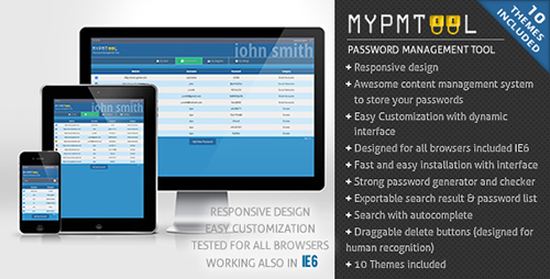 CodeCanyon - myPMTool - Password Management Tool - RIP