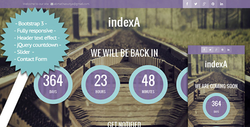 ThemeForest - indexA - coming soon template - RIP
