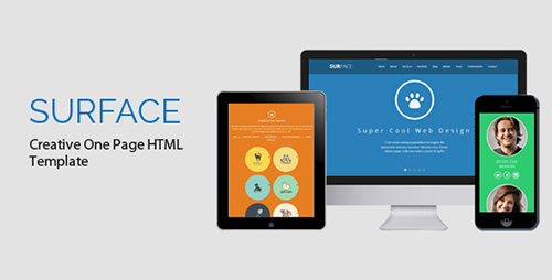 ThemeForest - SURFACE - Creative One Page HTML Template - RIP