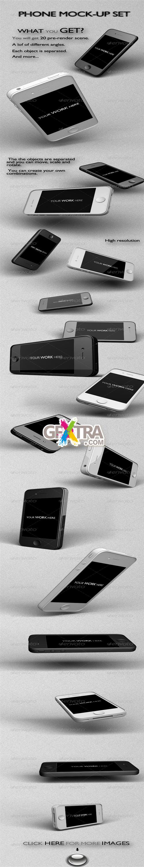 GraphicRiver - Responsive Phone Mock-Up Set