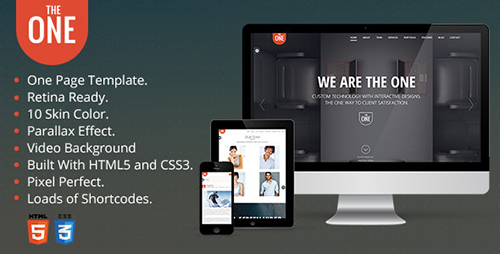 ThemeForest - Theone - Responsive One Page Parallax Template - RIP