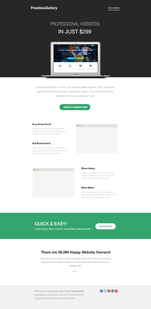 PSD Web Template - Email Template