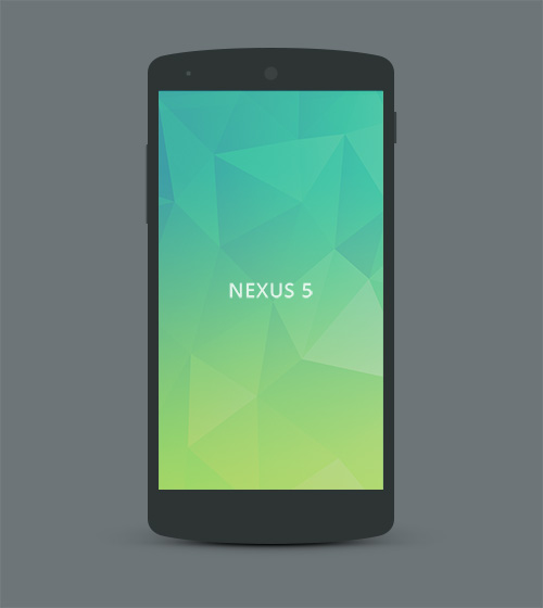 PSD Source - Nexus 5 Flat Mockup