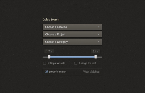 PSD Web Design - Quick Search Ui Kit