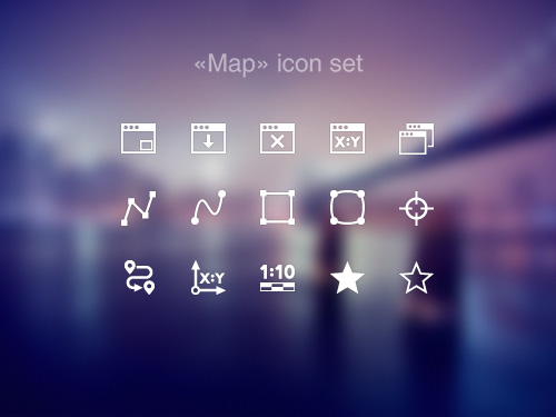 PSD Web Icons - Map Icon Set