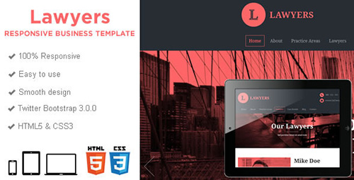 ThemeForest - Lawyers - Responsive Business HTML5 Template - RIP