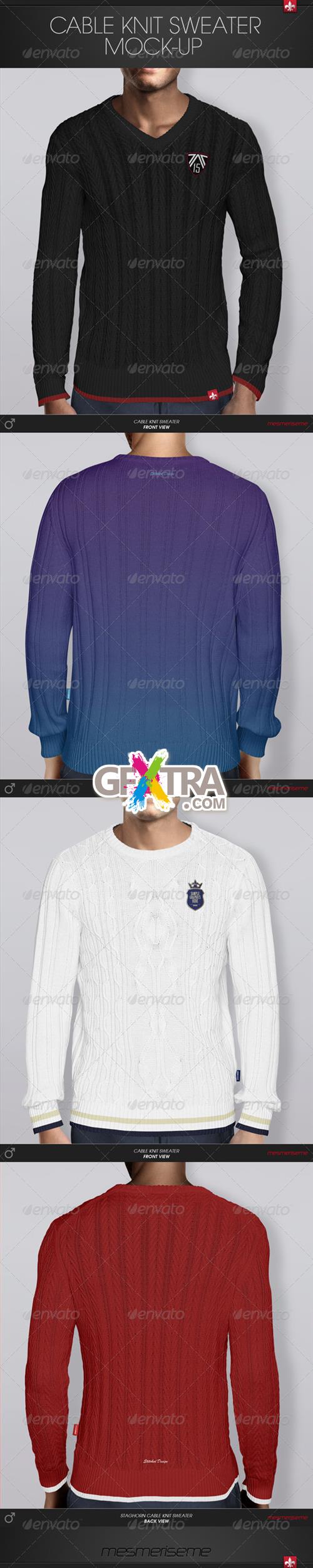 GraphicRiver - Cable Knit Sweater Mock-up